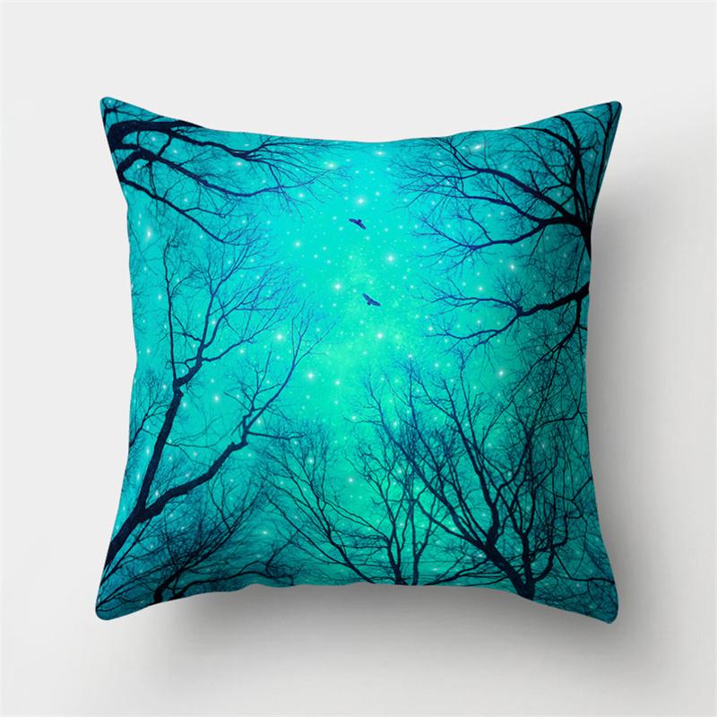 Наволочка с лунным пейзажем и пейзажным узором для дома, гостиной, дивана, украшения автомобиля, наволочка