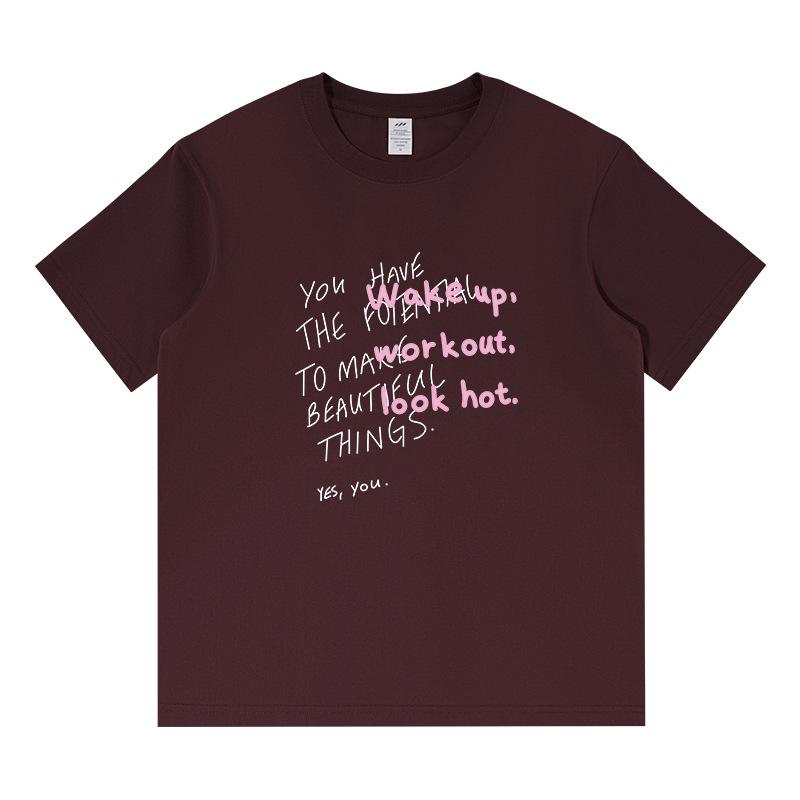 Модная женская хлопковая футболка свободного кроя с шикарным принтом