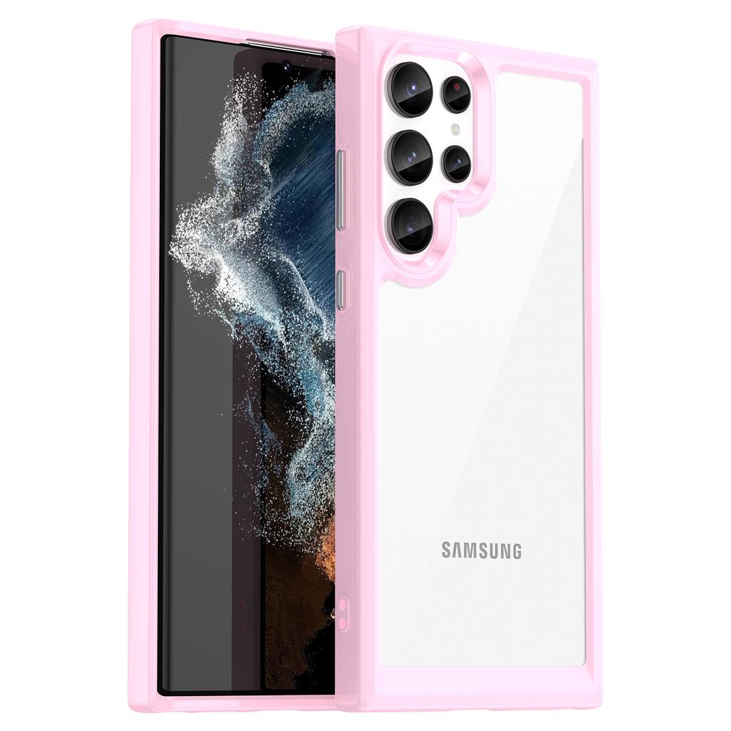 Прозрачный жесткий чехол из поликарбоната для Samsung Galaxy S23 S22 Ultra, защитный чехол для объектива камеры, мягкий бампер из ТПУ, прозрачный чехол для Galaxy A53 A23