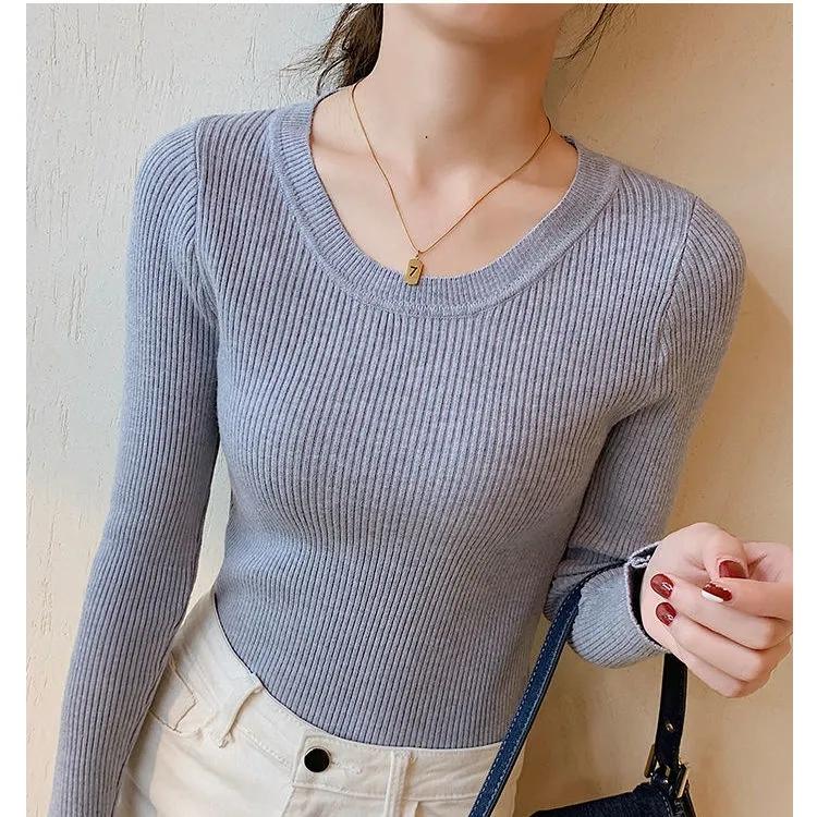 Neck Basic Women O 5xl Sweaters Autumn Winter Tops Slim Ladies Pullover Knitted Sweater Jumper Soft Warm Pull Pullovers