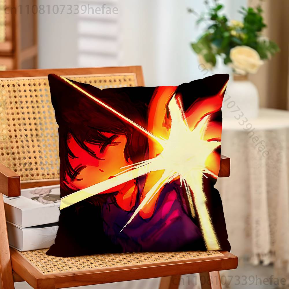 Game Frisk UUndertale Funny Pillow Case Antidustmite Pillowcase Invisible Zipper Silky Short Plush Sofa Cushion Cover