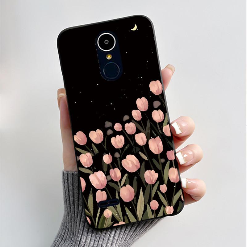 Чехол для LG K8 2017/LG K8 2018/LG K9 2018 Мягкий Силиконовый Черный Корпус для LG K10 2016/LG K10 2017 Чехол Милый Цветочный Мультяшный Чехол