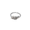 3D Wave Heart Knot Open Ring - Adjustable Size, Simple Cool Style Jewelry