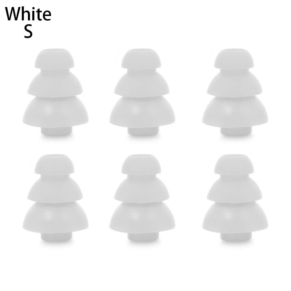 6 шт. Мягкие сменные амбушюры для наушников, силиконовые насадки, трехслойные накладки для наушников