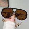 Luxury Brand Designer Oversized Pilot Sunglasses Women For Men 2025 Popular Vintage Sun Glasses Punk Double Bridge Shade UV400