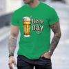 Beer Day European Size Modal Casual Short Sleeve Tshirt For Beer Lovers Comfortable Drinking Festival Party Wear