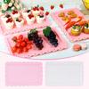 3Pcs Serving Trays Large Rectangle Dessert Tray Plastic Sturdy Reusable Platters