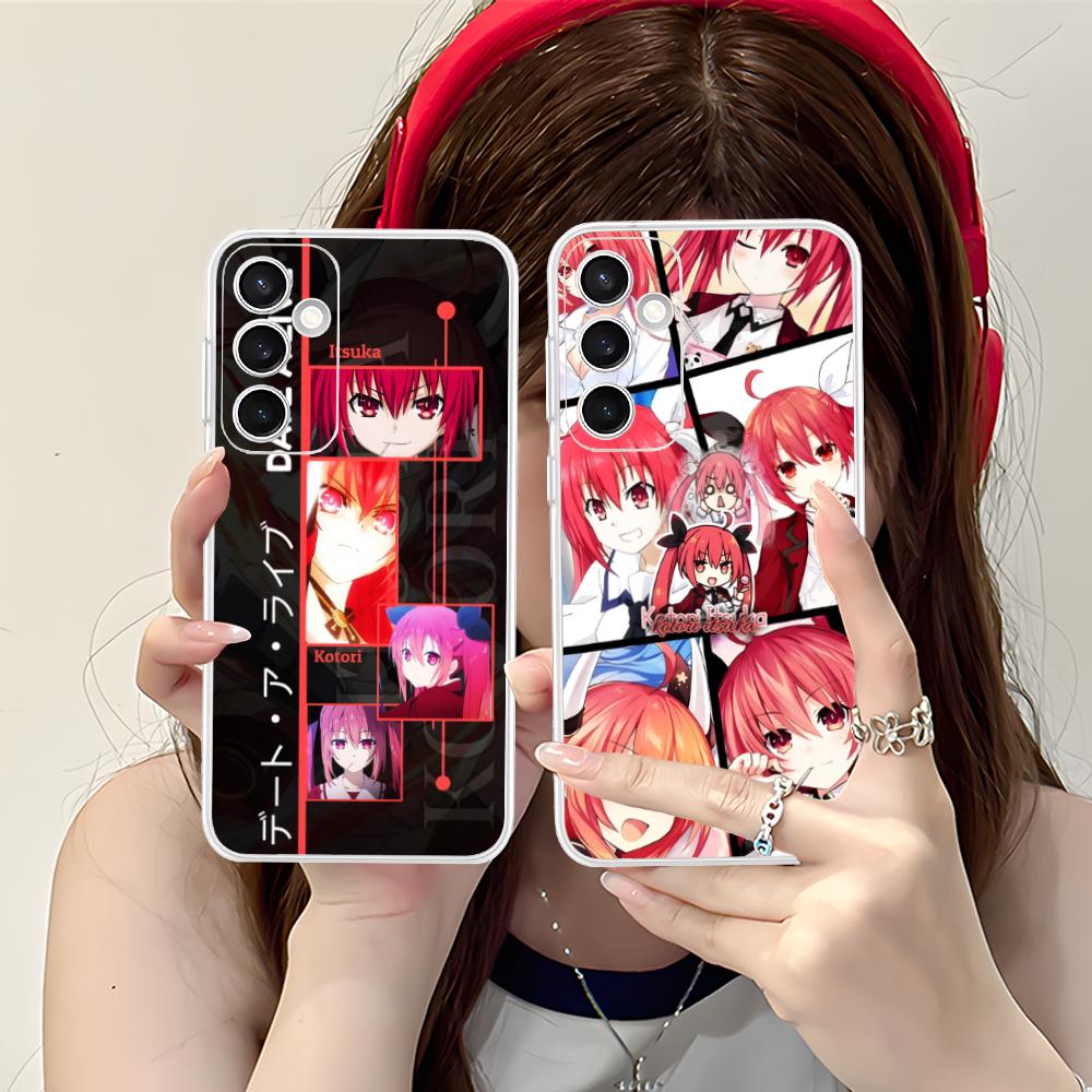 Date a Live Котори Ицука Прозрачный чехол для мобильного телефона для Samsung Galaxy S25 S24 S23 S22 S21Plus FE Ultra Цветной чехол