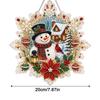 Snowflake Shape Christmas Hanging Ornament Acrylic Board Hanging Suncatcher  Home Wall Hanging