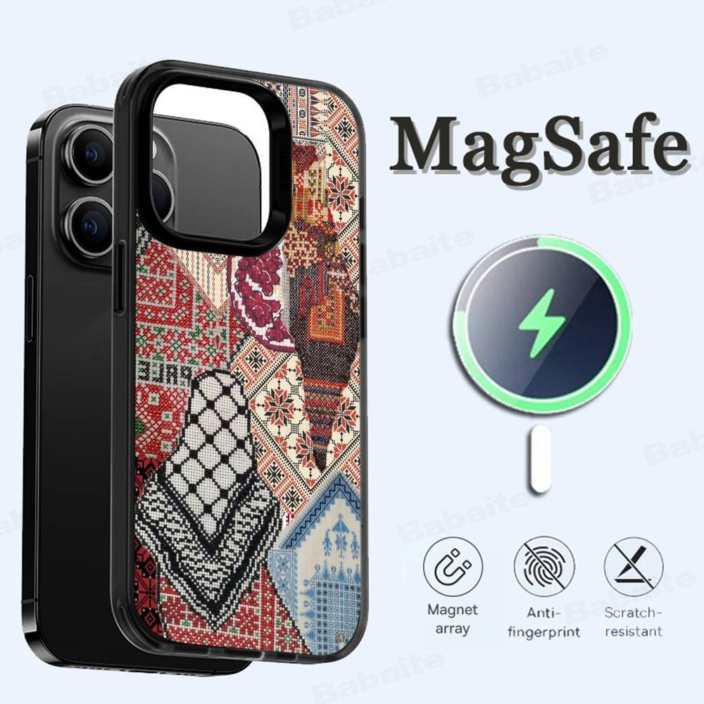 Epc Art P-Палестина-es-F-Флаг Чехол MagSafe для iPhone 17 16 Pro Max 15 14 Plus 13 12 11 Беспроводная зарядка Чехол для телефона