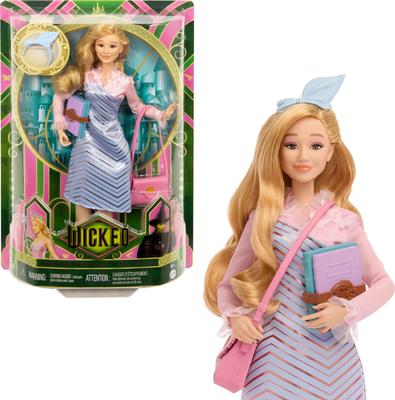 Модная кукла Глинда из «Универсального Зла» от Mattel с аксессуарами, стильными светлыми волосами, подвижными элементами и съемным костюмом