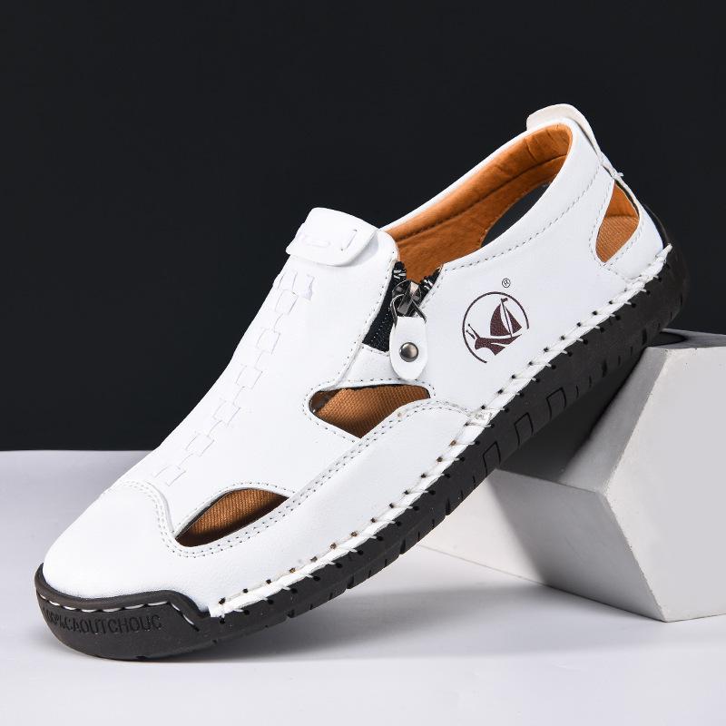 2025 Men's Breathable Closed-Toe Summer Sandals - Hot-Selling Casual Plus Size Beach Shoes