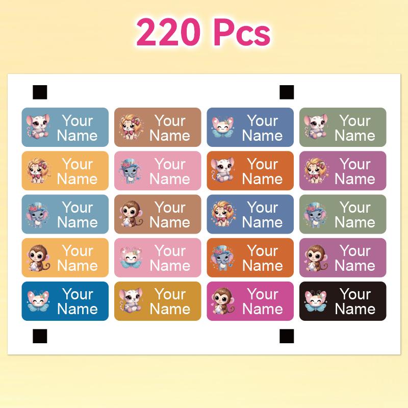 Personalized Name Stickers - Custom Waterproof Labels for School Items, Bottles, Coffee Cups | Fashionable And Beautiful