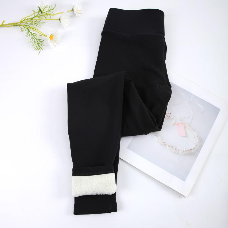 Women Winter Warm Leggings Thick Velvet Tights High Waist Hip Liftting Lamb Wool Pants Elastic Trousers