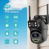 Новая IP-камера EU 4K 8MP WIFI PTZ с двойным объективом и двойным экраном Ai, автоматическое отслеживание цвета человека, ночное видение ICsee, уличная камера наблюдения