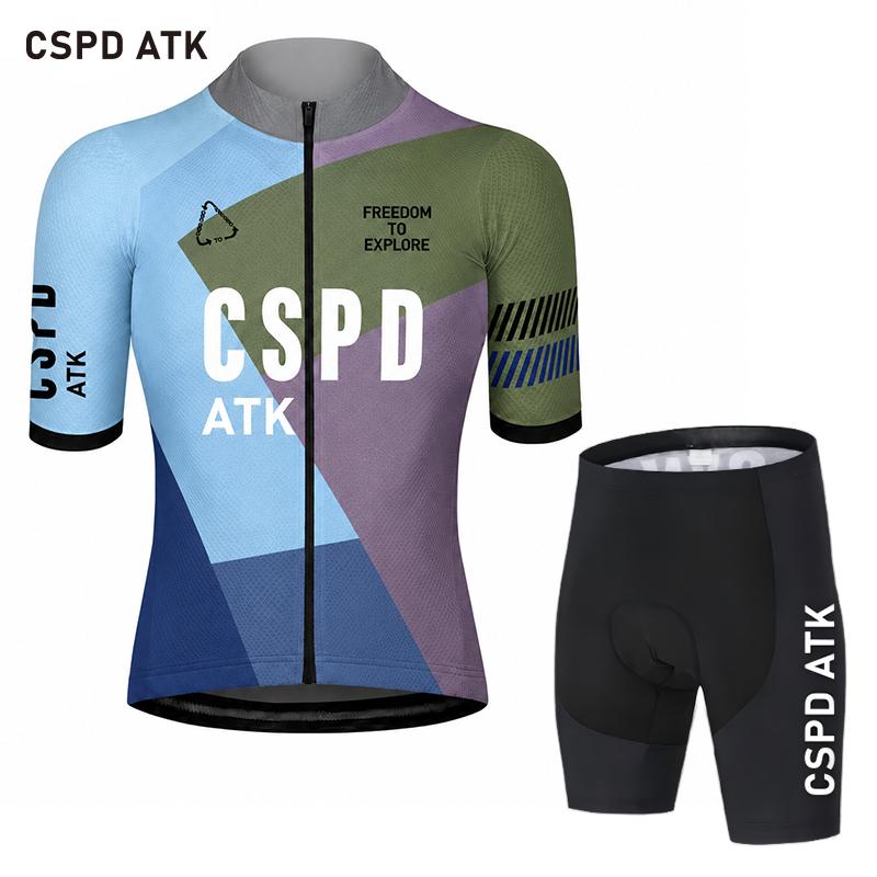 Summer Breathable Cycling Suit Set Men Cycling Set Bib Shorts Summer Breathable MTB Bicycle Clothing Sunscreen Cycling Top