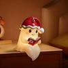 Reading Ghost Night Light Cute 3D Xmas Hat Ghost Bedside Lamp Resin Ghost Reading Book Nightlight for Bedroom Study Room Party Decor
