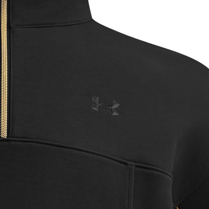 Under Armour Повседневная спортивная серия Модный простой пуловер на молнии с воротником-стойкой Толстовка с логотипом Мужская толстовка Черный 6006005-001