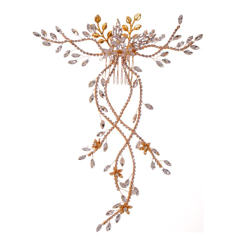 Туаньмин Кристалл Стразы Свадебный Гребень для Волос и Аксессуар для Фаты