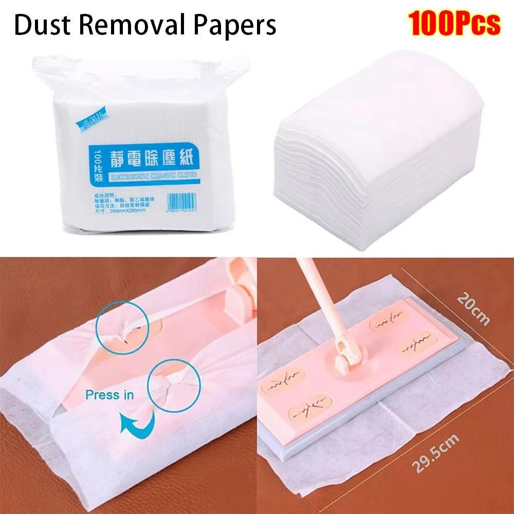 100 шт. Бумага для удаления пыли для кухонной мебели в ванной комнате, салфетка для чистки плитки, для плоской вращающейся швабры