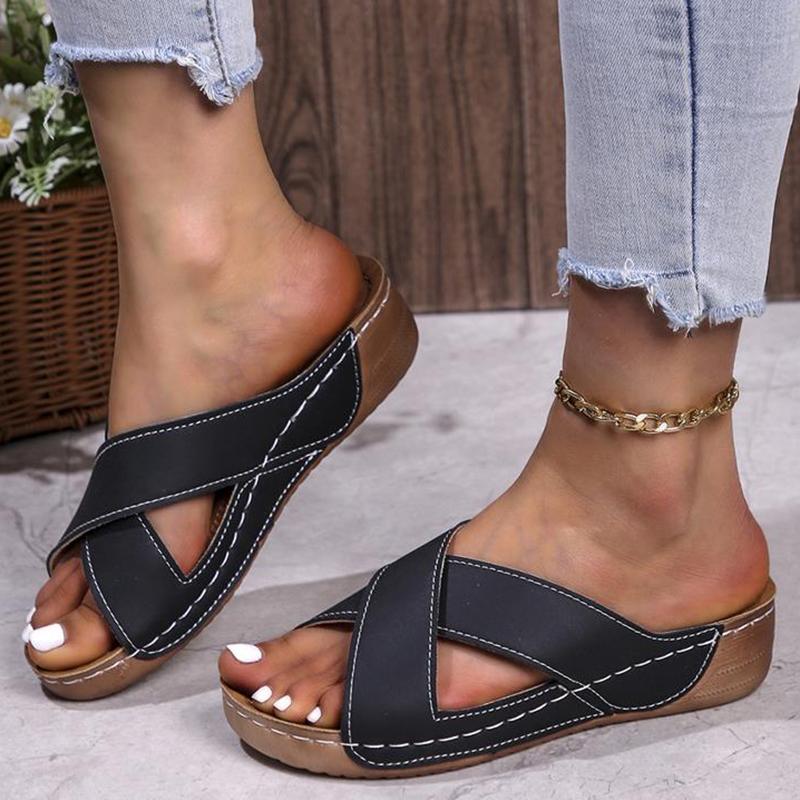 Sandals Shoes Women Summer Beach Women's Sandals Open Toe Women Shoe Non-Slip Walking Shoes Slides Footwear Female Slipper