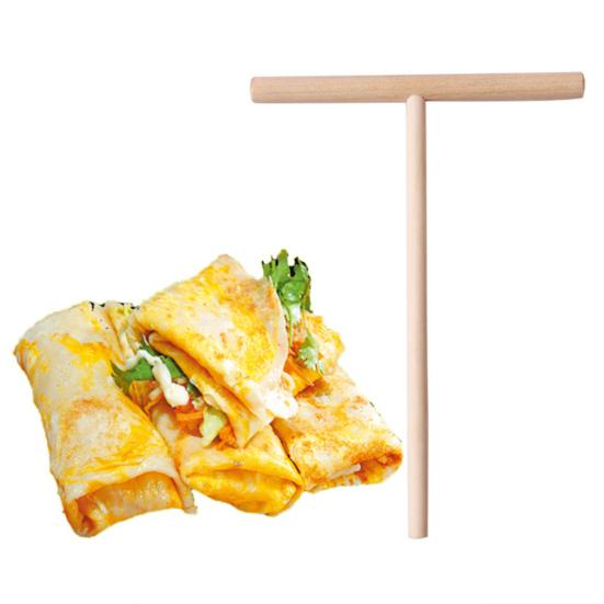 1/1 Set Crepe Spreader Heat-resistant Burr-free Non-stick Time-saving Scratch Resistant Bamboo Dragonfly Egg Pie Scraper Home Supply