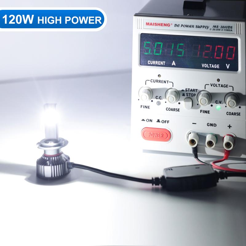 2 шт. H7 светодиодный Canbus 25000LM 120 Вт H11 светодиоды H4 H1 H8 HB3 9005 9006 HB4 9012 Hir2 лампы для автомобильных фар мотоцикл авто противотуманные фары 6000K двойная медная трубка