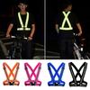 Adjustable Safety Reflective Vest Straps Jacket Night Running Cycling Sport Gear