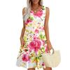 Womens Summer Dresses Loose V Neck Sleeveless Sundresses Dress With Pockets