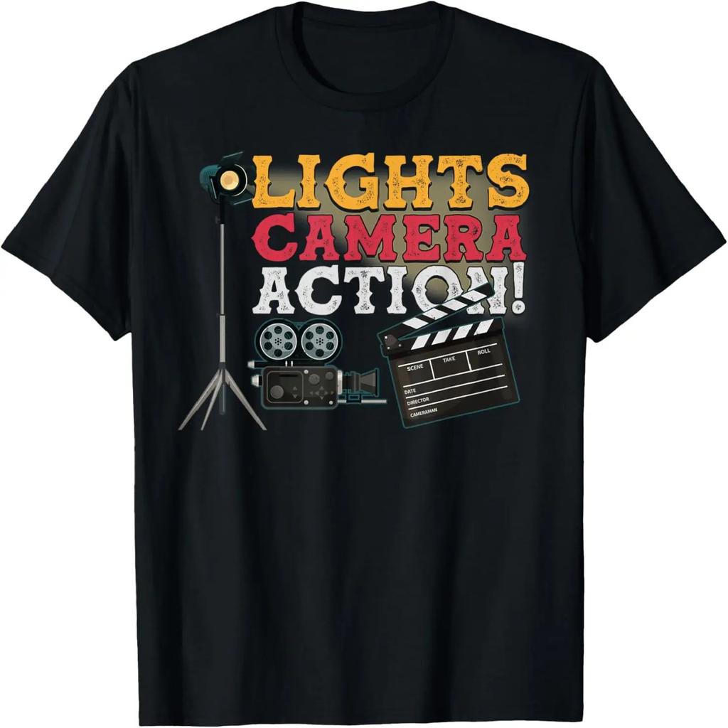 Lights Camera Action Shirt Filmmaker Movie Director T-Shirt