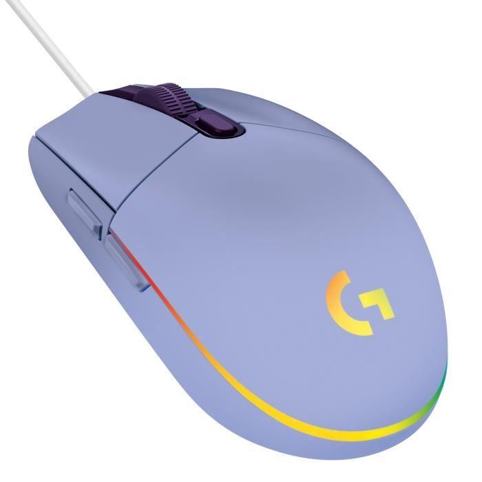 Souris gamer - Filaire - Logitech G - G203 - Lilas