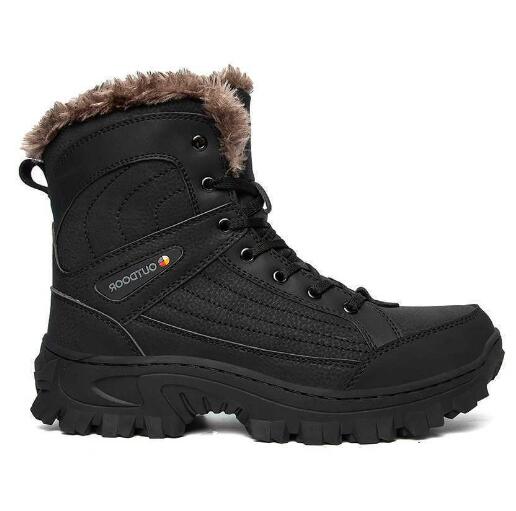 Мужские хлопковые ботинки большого размера 48, зимние теплые походные ботинки для активного отдыха, теплые мужские ботинки D409