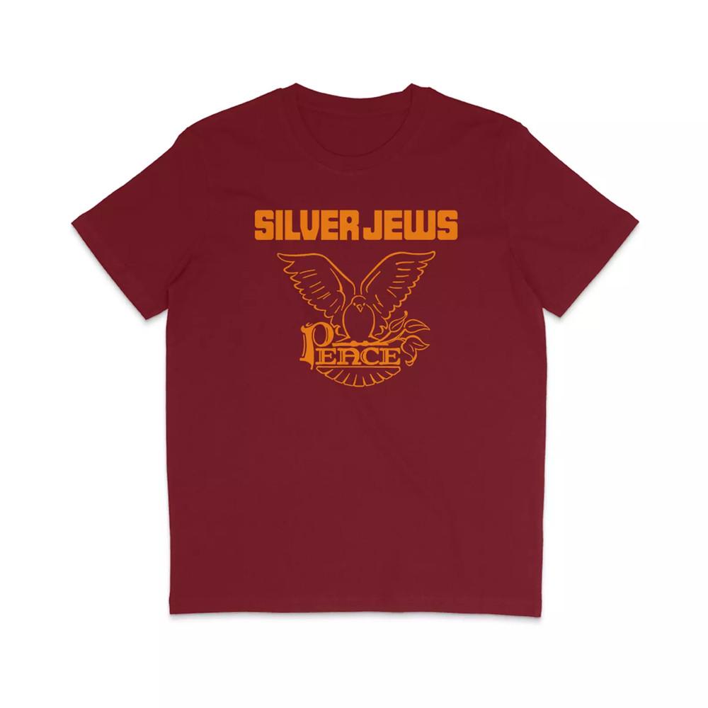 Silver Jews PEACE Orange Text T Shirt Full Size S-5XL
