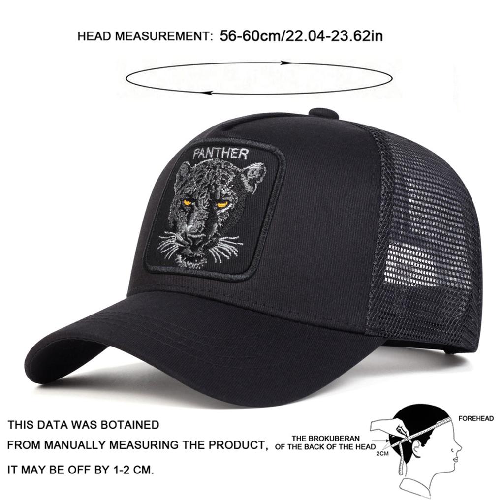 Бейсболка унисекс летняя дышащая сетчатая хип-хоп кепка хлопковая кепка с вышитой головой леопарда кепка дальнобойщика