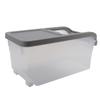 10KG Transparent Rice Storage Box Rice Dispenser Container Slide Cover Grain Storage Bucket with