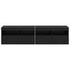 TV Wall Shelves 2 pcs Black Oak Effect 80 x 30 x 40 cm