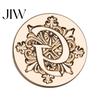 Wedding Invitation Wax Stamp Iris A-Z Initial Alphabet Seal Head, Brass Engraved Gift Wrapping Sealing Head for Invitations Envelopes Journal