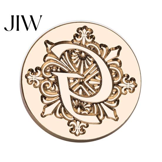 Wedding Invitation Wax Stamp Iris A-Z Initial Alphabet Seal Head, Brass Engraved Gift Wrapping Sealing Head for Invitations Envelopes Journal