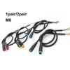 2pairs M6 6mm 2 3 4 5 Pin Waterproof Cable M-6 Solar Panel Terminal Mini Plug Signal Connecting Sensor 26CM Connector