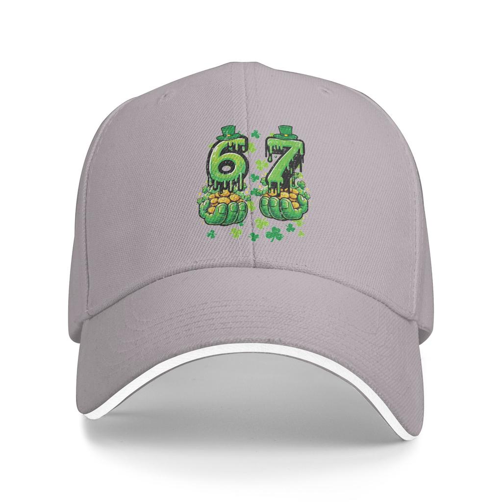 6 7 St Patricks Day 67 Six Seven Meme Casual Baseball Cap Running Hippie Trucker Hat Spring Sun Visor Male Trendy Snapback Cap