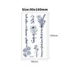 1 Sheets Semi Permanent Realistic Waterproof and Removeable Herb Tattoo Women's Back Tattoos Long Lasting