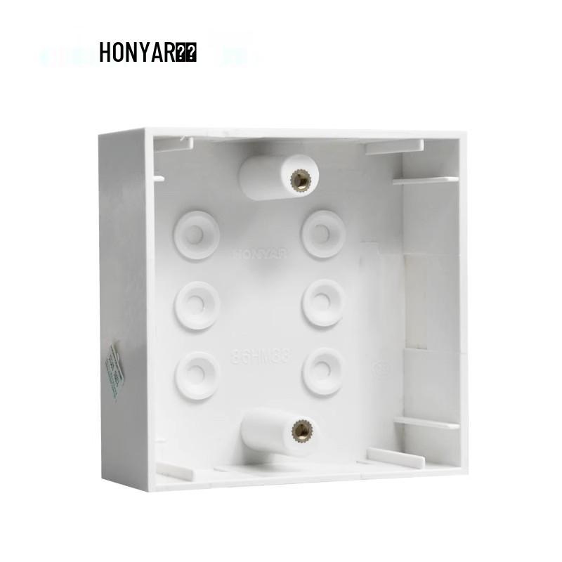 Монтажная коробка Hongyan для поверхностного монтажа, тип 86, высокопрочная, огнестойкая, 86HM33