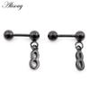 Alisouy 2 шт., подвеска в виде фигурок с арабскими цифрами, 16 г, шарик из нержавеющей стали, штанга, пирсинг, серьги-гвоздики для уха, хряща, козелка, спиральные серьги