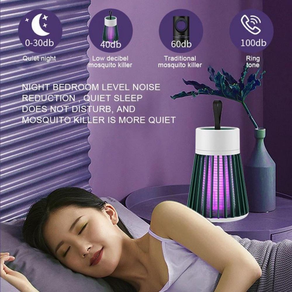 New USB Charging Mini Electric Mosquito Lamp Portable UV Mosquito Trap and Mosquito Killer Bedside Night Light