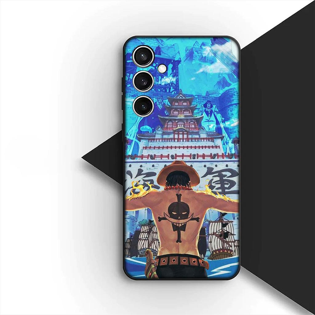 Cover for Samsung Galaxy A35 A36 A55 A26 A05 A06 A14 A50 A51 A53 A54 A12 A13 A23 Phone Case Red Hair One Luffy Pieces Shanks