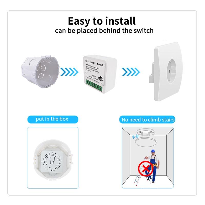 Приложение Graffiti WiFi Smart Switch с дистанционным голосовым управлением Alexa с двойным переключателем управления и скрытым устройством включения/выключения коробки