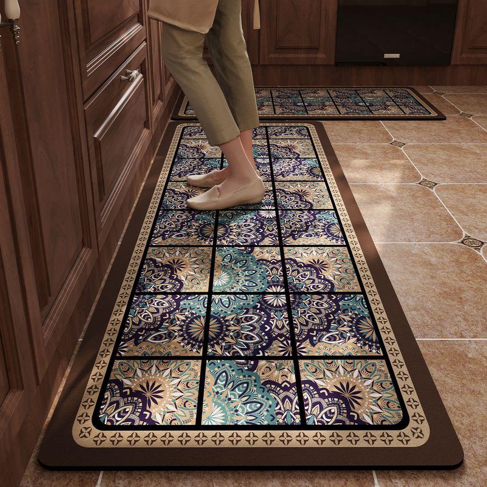 Crystal Velvet Rug American-Style Ceramic Tiles For Kitchen, Laundry Room, Dining Room Easy To Clean Floor Mat Home Decor