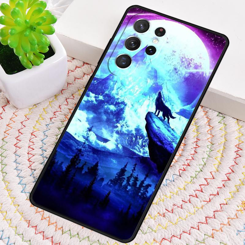 Moonlight of the Wolf Silicone Phone Case For Samsung Galaxy note 10 pro S26 S25 S24 S23 S22 S21 Plus S25Ultra Capa Cover