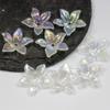 50pcs 22mm Acrylic Pearlescent Flower Beads Five Petal Flower Beads DIY Handmade Material