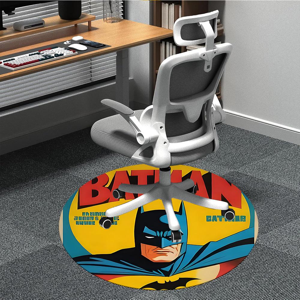 1pc Batman Office Round Area Rug, Under Office Chairs Bedroom Living Room Home Decor, Room Deco, Available in Various Sizes117